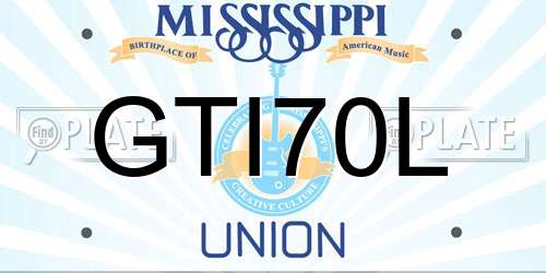 GTI70L Mississippi License Plate