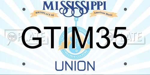 GTIM35 Mississippi License Plate