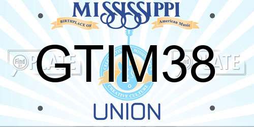 GTIM38 Mississippi License Plate