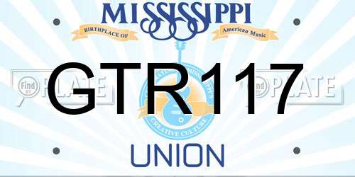 GTR117 Mississippi License Plate