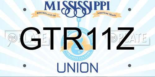 GTR11Z Mississippi License Plate