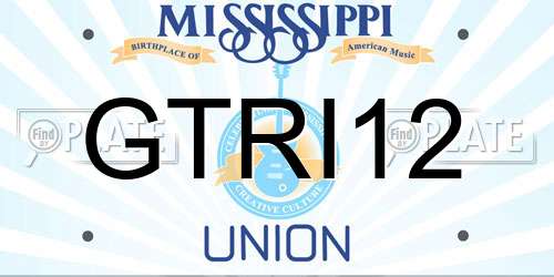 GTRI12 Mississippi License Plate