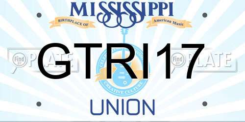 GTRI17 Mississippi License Plate