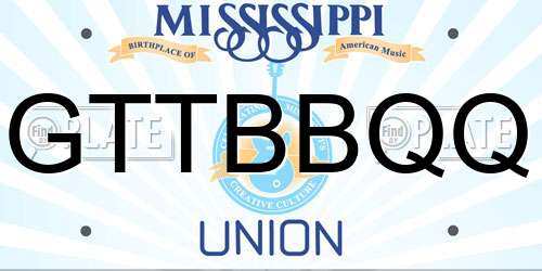 GTTBBQQ Mississippi License Plate