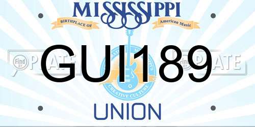 GUI189 Mississippi License Plate