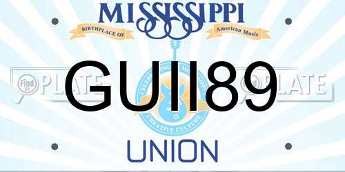 GUII89 Mississippi License Plate