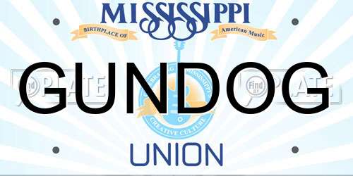 GUNDOG Mississippi License Plate