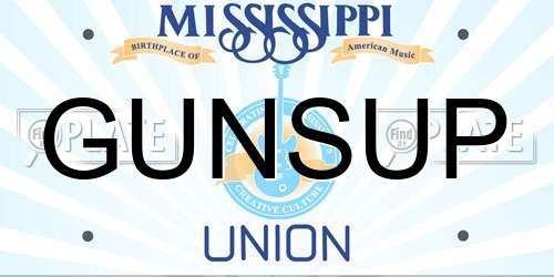GUNSUP Mississippi License Plate