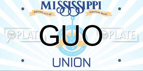 GUO Mississippi License Plate