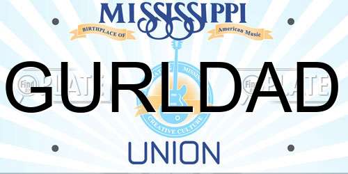 GURLDAD Mississippi License Plate