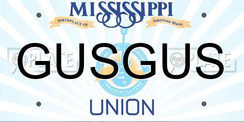GUSGUS Mississippi License Plate