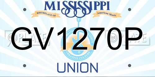 GV1270P Mississippi License Plate