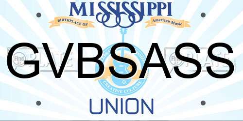GVBSASS Mississippi License Plate