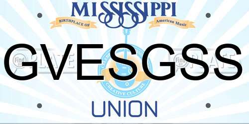 GVESGSS Mississippi License Plate