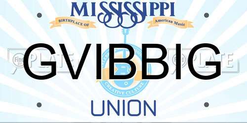 GVIBBIG Mississippi License Plate