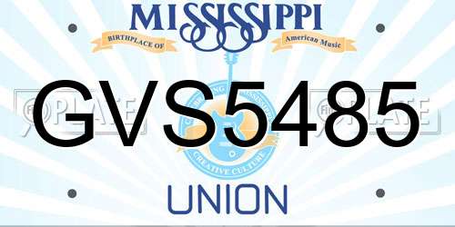 GVS5485 Mississippi License Plate