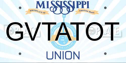 GVTATOT Mississippi License Plate