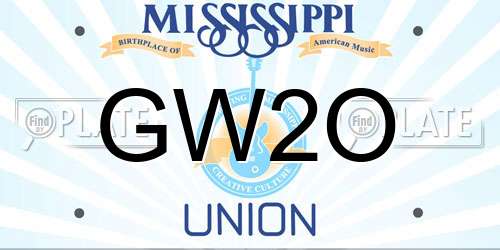 GW2O Mississippi License Plate