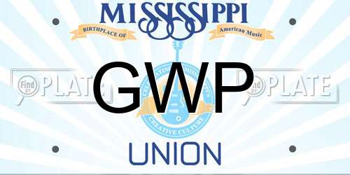 GWP Mississippi License Plate