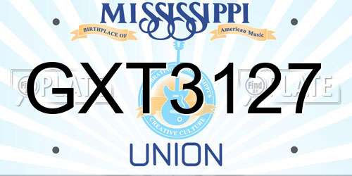 GXT3127 Mississippi License Plate