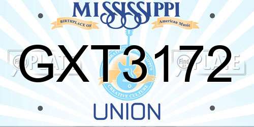 GXT3172 Mississippi License Plate