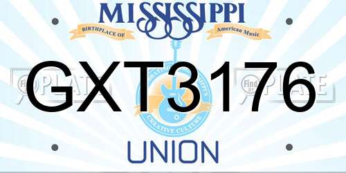 GXT3176 Mississippi License Plate