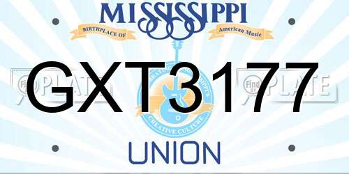 GXT3177 Mississippi License Plate