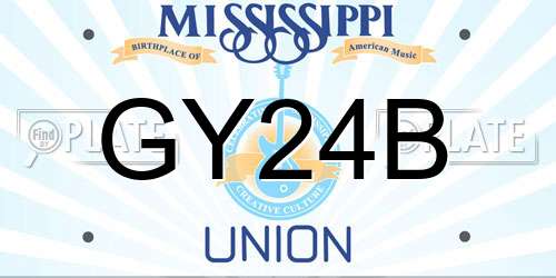 GY24B Mississippi License Plate