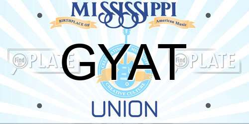 GYAT Mississippi License Plate