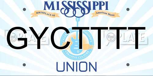 GYCTTTT Mississippi License Plate