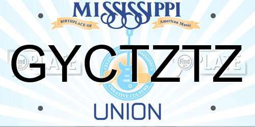GYCTZTZ Mississippi License Plate