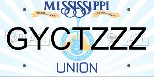 GYCTZZZ Mississippi License Plate