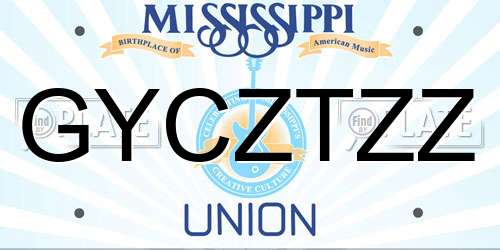 GYCZTZZ Mississippi License Plate