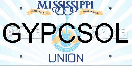 GYPCSOL Mississippi License Plate