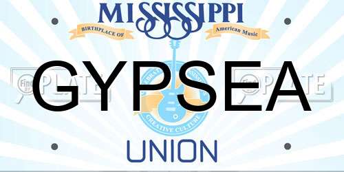 GYPSEA Mississippi License Plate