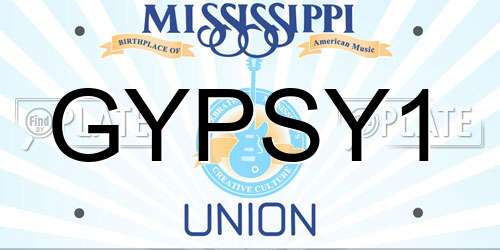 GYPSY1 Mississippi License Plate