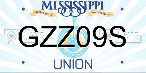 GZZ09S Mississippi License Plate