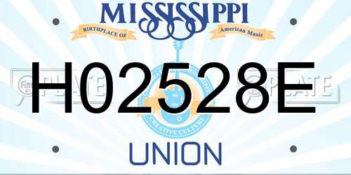H02528E Mississippi License Plate