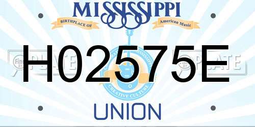 H02575E Mississippi License Plate
