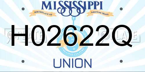 H02622Q Mississippi License Plate