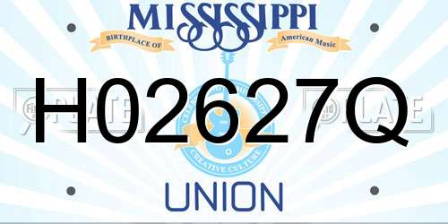H02627Q Mississippi License Plate