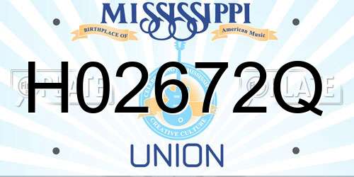 H02672Q Mississippi License Plate