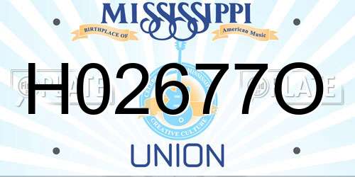 H02677O Mississippi License Plate