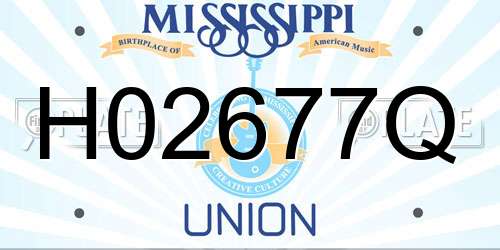 H02677Q Mississippi License Plate