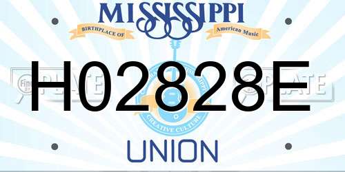 H02828E Mississippi License Plate