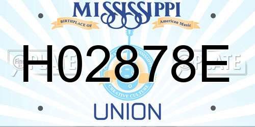 H02878E Mississippi License Plate