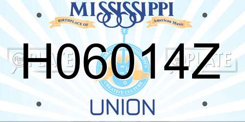 H06014Z Mississippi License Plate