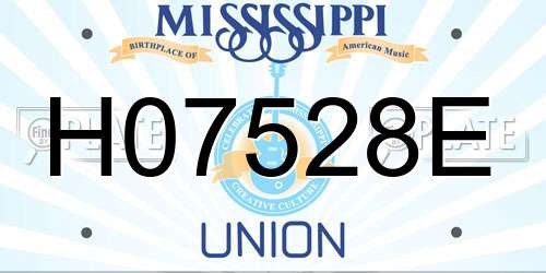 H07528E Mississippi License Plate