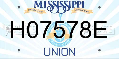 H07578E Mississippi License Plate