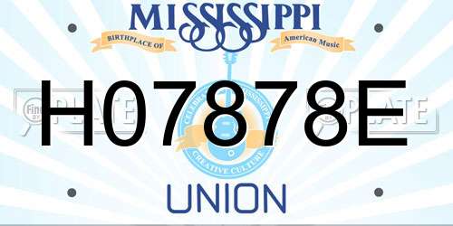 H07878E Mississippi License Plate